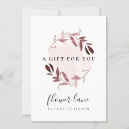 ピンクパープル動物リースギフト券カード シーズンカード