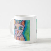ピンクパープル子猫 コーヒーマグカップ (正面左)
