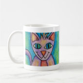 ピンクパープル子猫 コーヒーマグカップ (左)
