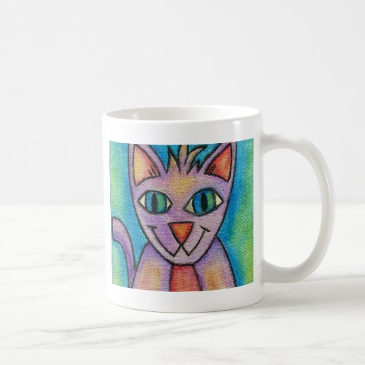 ピンクパープル子猫 コーヒーマグカップ (右)