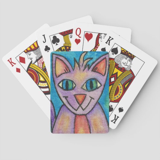 ピンクパープル子猫 トランプ (裏面)