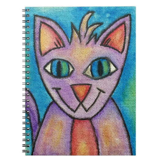 ピンクパープル子猫 ノートブック (正面)