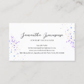 ピンクパープル宝石ユニコーンダイヤモンドジュエリー 名刺 (裏面)