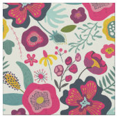 ピンクパープル抽象芸術フローラルパターン ファブリック (クローズアップ)