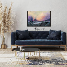 ピンクパープル抽象芸術ランドスケープ