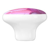 ピンクパープル抽象芸術水彩花ドレッサー セラミックノブ (側面)