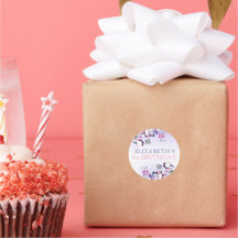 ピンクパープル水彩彼女は宝石の誕生日