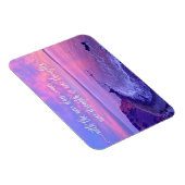 ピンクパープル海サンセットフォト感動的引用文 マグネット (右側)