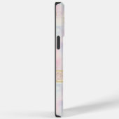 ピンクパープル淡い色のグリーンウォーター色のフェイクグリッター Case-Mate iPhoneケース (裏面 / 右)