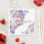 ピンクパープル牡丹結婚ズ紙ナプキン スタンダードランチョンナプキン (インサイチュ)