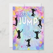 ピンクパープル絞り染めレトロジャンプ遊と誕生日 招待状 (裏面)