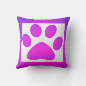 ピンクパープル肉球グリッターオンブレキュートギフト アウトドアクッション (裏面)