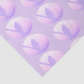 ピンクパープル自然平和な動物の鳥のシルエット 薄葉紙 (詳細)