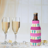 ピンクパープル航海のズストライプビーチ ボトルクーラー