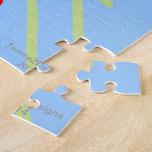 ピンクパープル花びら宇宙船フラワーズスターズパズル ジグソーパズル (側面)