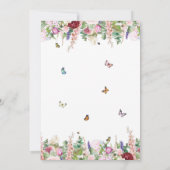 ピンクパープル花模様&蝶キンセアニラ 招待状 (裏面)