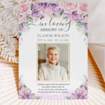 ピンクパープル薄紫フローラ写真葬儀記念館