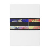 ピンクパープル金ゴールドブラック結婚抽象芸術 招待状ベリーバンド (裏面例)