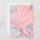 ピンクパープル金ゴールドヴィンテージウェディング招待状 招待状 (裏面)