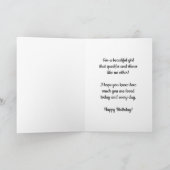 ピンクパープル金ゴールド星水彩11誕生日 カード (内部)