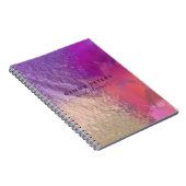 ピンクパープル金箔グリッター書道台本 ノートブック (右側)