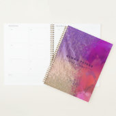 ピンクパープル金箔グリッター書道台本 プランナー手帳 (ディスプレー)