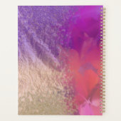 ピンクパープル金箔グリッター書道台本 プランナー手帳 (裏面)