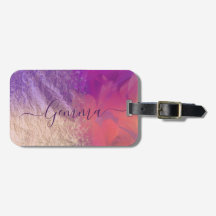 ピンクパープル金箔グリッター書道台本