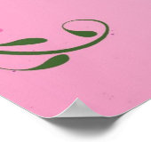 ピンクパープル10代のフローラガール名アートポスターデコール ポスター (角)