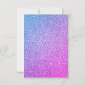 ピンクパープル50周年パーティーディスコボール 招待状 (裏面)