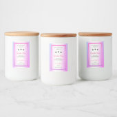 ピンクパープル(グリッター製品の包装ラベル付き) フードラベル (ボトル)