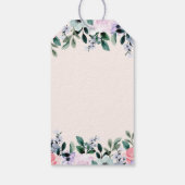 ピンクパープル&グリーンフローラ水彩 ギフトタグ (裏面)