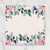 ピンクパープル&グリーンフローラ水色結婚の フェイバータグ (裏面)