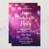 ピンクパープル《写真》ぼけ味バチェロレッテ 招待状 (正面/裏面)