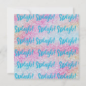 ピンクパープル 1st ファンシーな人魚の誕生日 招待状 (裏面)