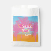 ピンクパームツリーズありがとう フェイバーバッグ (正面)