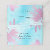 ピンクパームツリーズブルースカイ&ライトテーブルシートプレイス プレイスカード (外部開封)