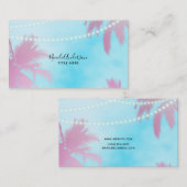 ピンクパームツリーズ&ブルースカイライトビーチライツゲーム 名刺 (正面/裏面)