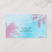 ピンクパームツリーズ&ブルースカイライトビーチライツゲーム 名刺 (裏面)