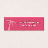 ピンクパームツリートロピカルビーチ結婚式 (裏面)