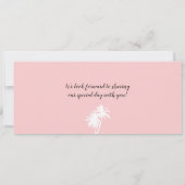 ピンクパームツリーボーディングパスプエルトリコ結婚ズ 招待状 (裏面)