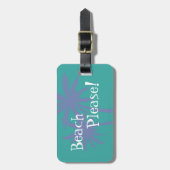 ピンクパームツリーラゲージタグ ラゲッジタグ (正面縦)