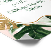 ピンクパームビーチ数キスブライダルシャワーゲーム ポスター (角)