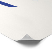 ピンクパームペアオンブルーストライプズ ポスター (角)