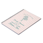 ピンクパーム春お気に入りの思い出と誕生日 ノートブック (左側)