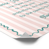 ピンクパーム春パステルビーチアドバイスのためのベビー ポスター (角)