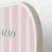 ピンクパーム春パステルビーチパーティー ピックルボールラケット (左詳細)