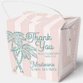 ピンクパーム春パステルビーチベビーシャワー フェイバーボックス (裏面)