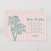 ピンクパーム春パステルブックベビーインサート エンクロージャーカード (正面/裏面)