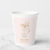 ピンクパールとプロセッコのブライズシャワー 紙コップ (正面)